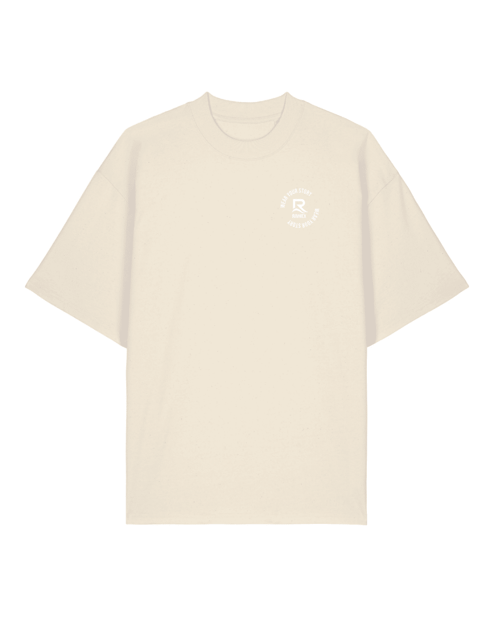 T-shirt RIVHEX® Oversize en coton-bio unisexe " Hexaflow " - RIVHEX SHOP