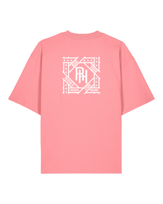 T-shirt RIVHEX® Oversize en coton-bio unisexe " Hexaflow " - RIVHEX SHOP