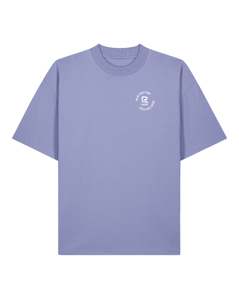 T-shirt RIVHEX® Oversize en coton-bio unisexe " Hexaflow " - RIVHEX SHOP