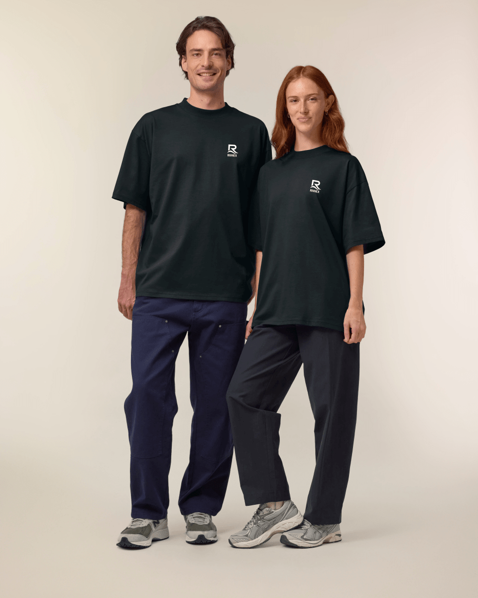 T-shirt RIVHEX® Oversize en coton-bio unisexe " Riv&Chill " - RIVHEX SHOP