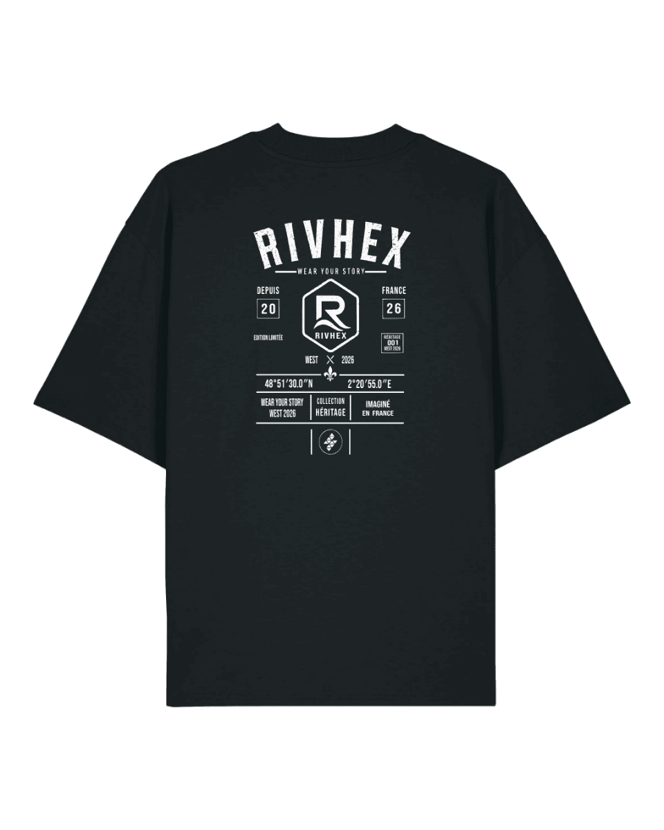 T-shirt RIVHEX® Oversize « Héritage » - RIVHEX SHOP