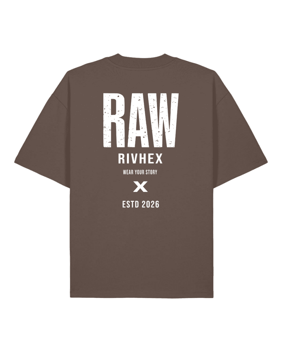 T-shirt RIVHEX® oversize "RAW" - RIVHEX SHOP