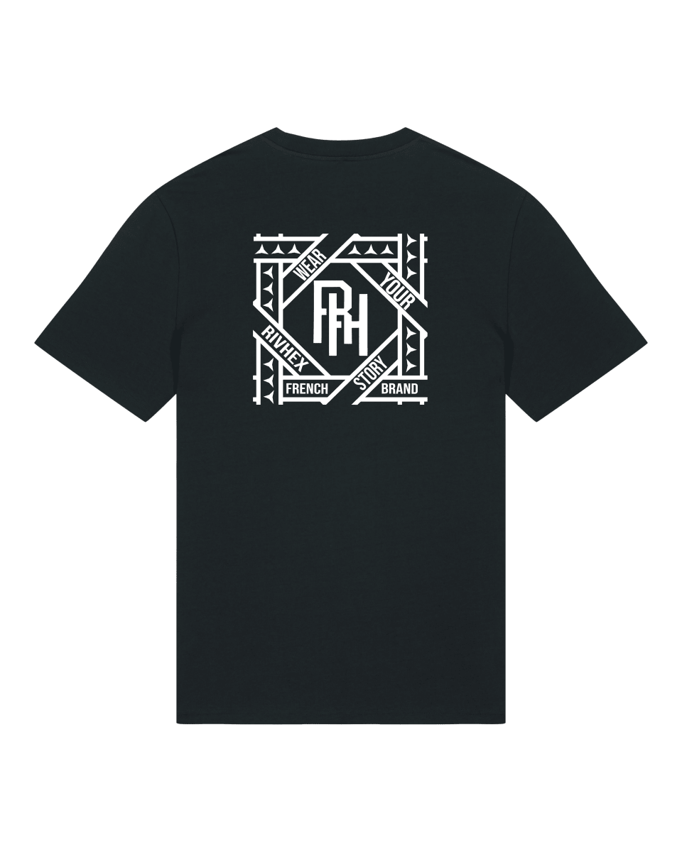T-shirt RIVHEX® unisexe en coton-bio " Hexaflow " - RIVHEX SHOP