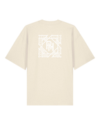 T-shirt RIVHEX Hexaflow oversize en coton bio – coloris crème