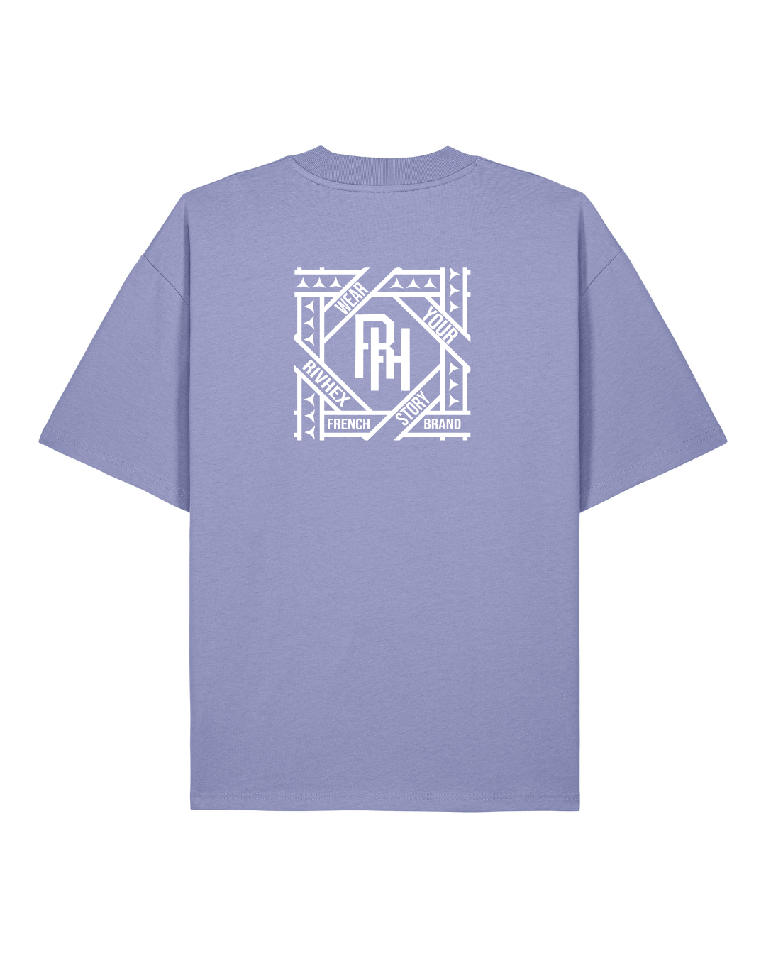 T-shirt RIVHEX Hexaflow oversize en coton bio – coloris violet