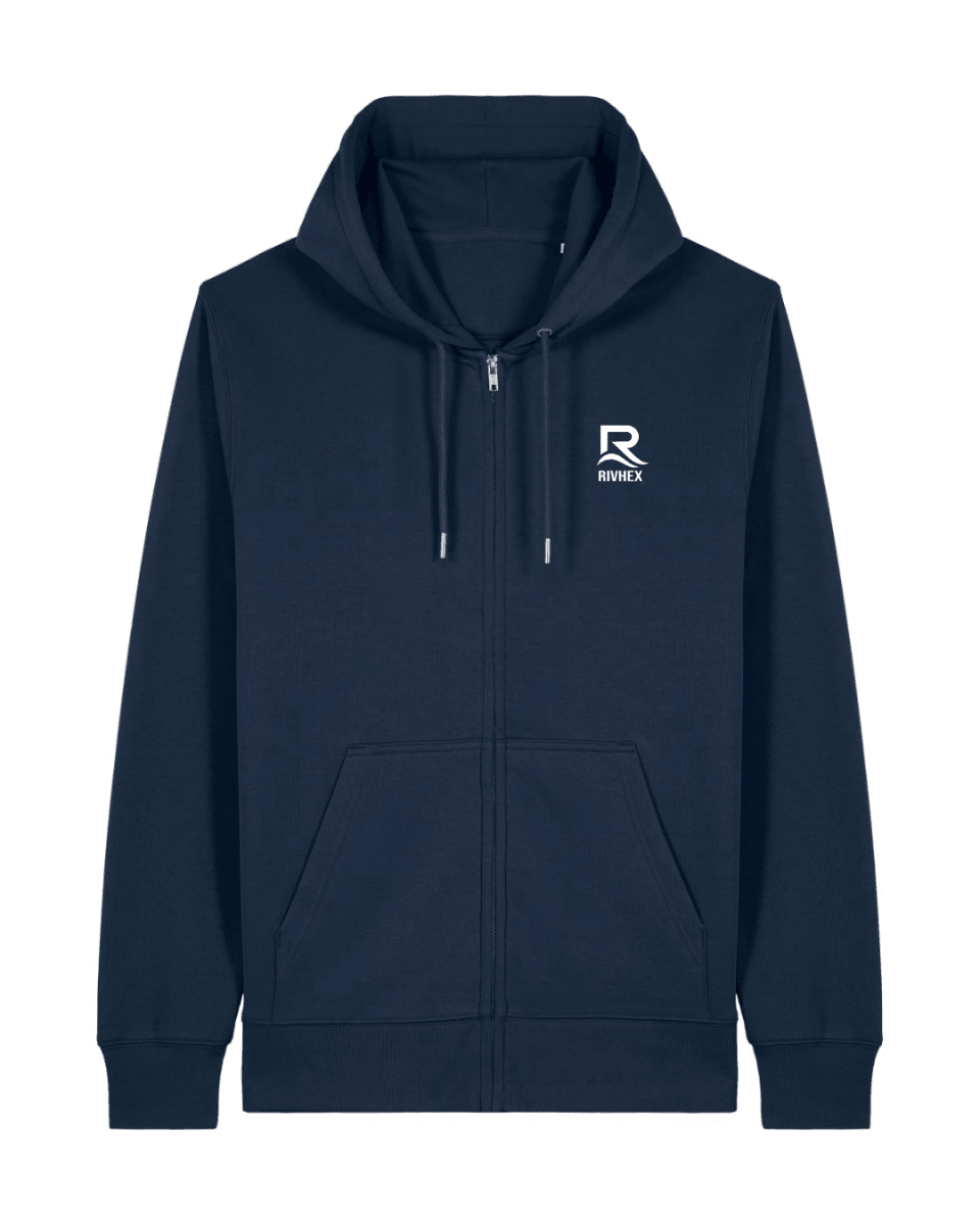 Veste à capuche RIVHEX® unisexe en coton-bio Essentiel Riv - RIVHEX SHOP