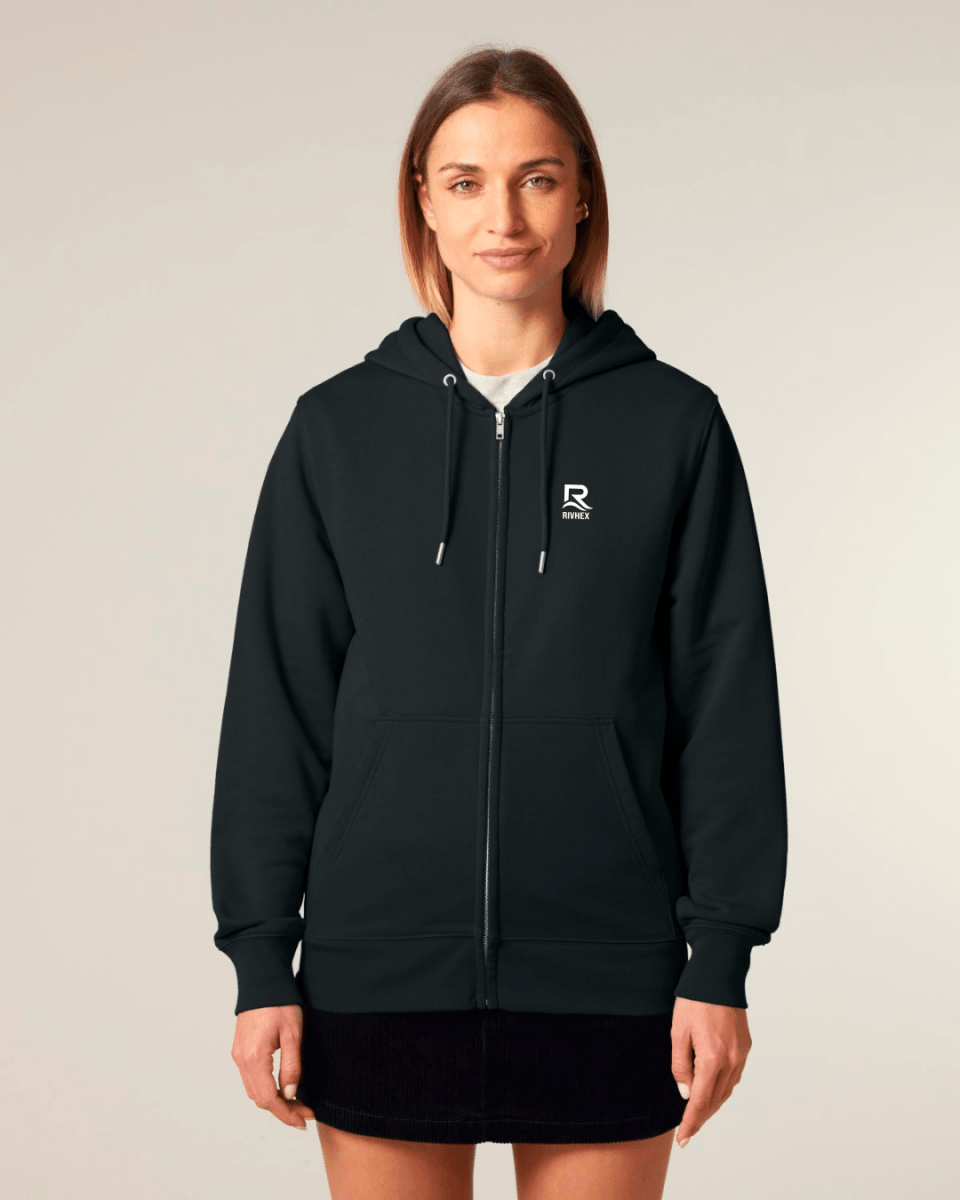 Veste à capuche RIVHEX® unisexe en coton-bio Essentiel Riv - RIVHEX SHOP
