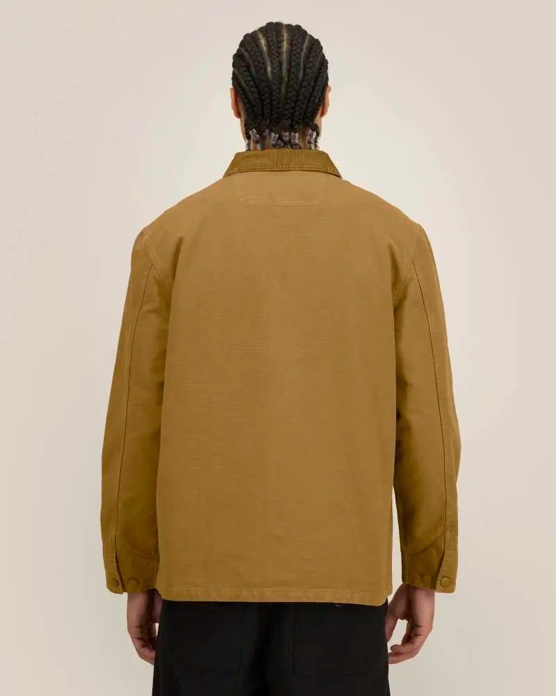 Veste L’Ancrage RIVHEX bronze en coton bio, vue de dos portée sur mannequin