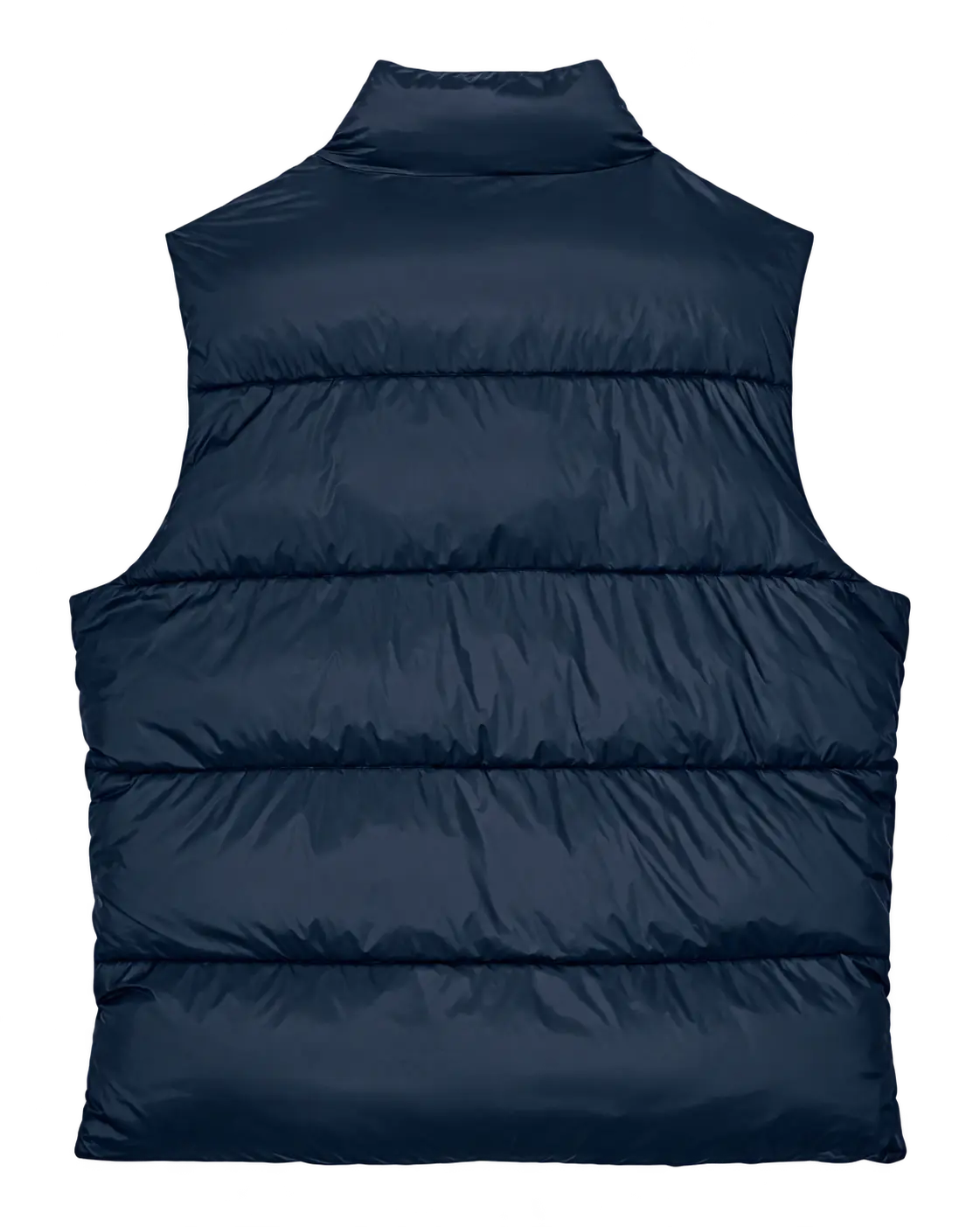 Veste sans manches unisexe L’Escapade RIVHEX Bleu marine, vue de dos, matelassage et col montant