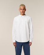 Chemise homme RIVHEX® Oxford en coton-bio brodé